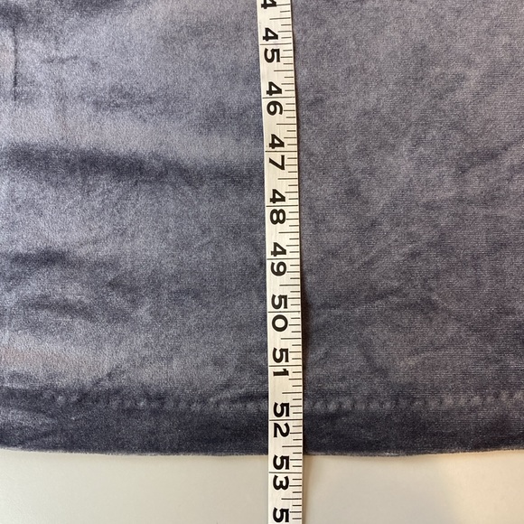 Gray Velour & Lace Zip Front Long Sleeve Long Robe - Picture 8 of 10